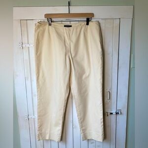 Lafayette 148 NY Cream Off White Side Zipper Pants Size 12